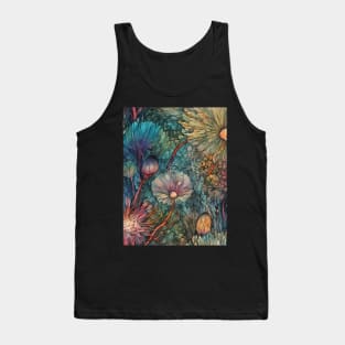 Colourful Painted Flowers Tank Top